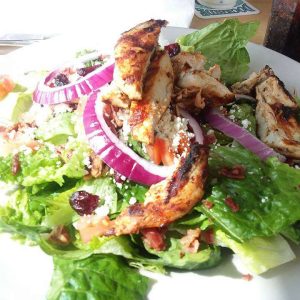 blackened chicken sunset salad at dockside waterfront grill