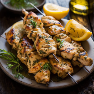 Grilled Lemon Herb Chicken Skewers