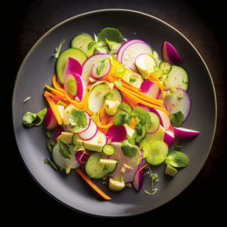 Radish, Carrot, and Cucumber Slaw