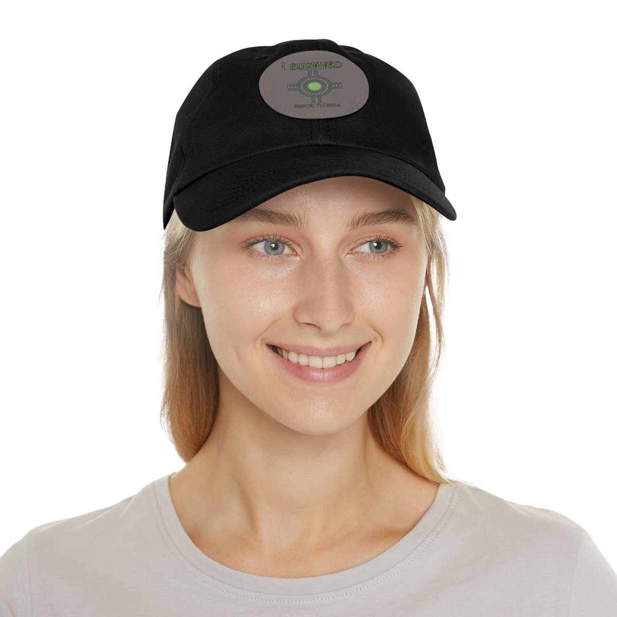 "I Survived" Leather Patch Hat - Conquer the Roundabout of Doom! - Image 5