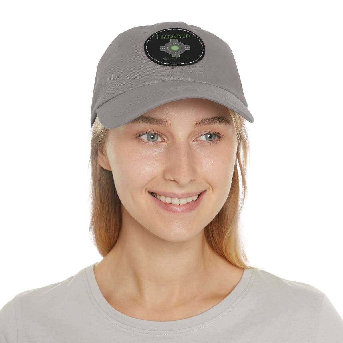 "I Survived" Leather Patch Hat - Conquer the Roundabout of Doom! - Image 74