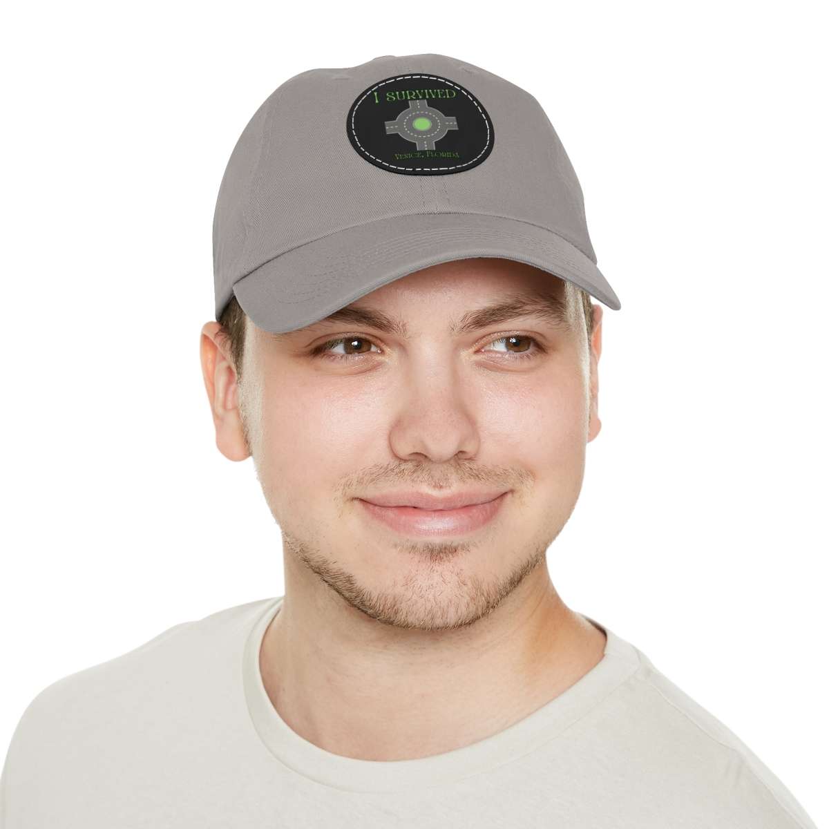 "I Survived" Leather Patch Hat - Conquer the Roundabout of Doom! - Image 75