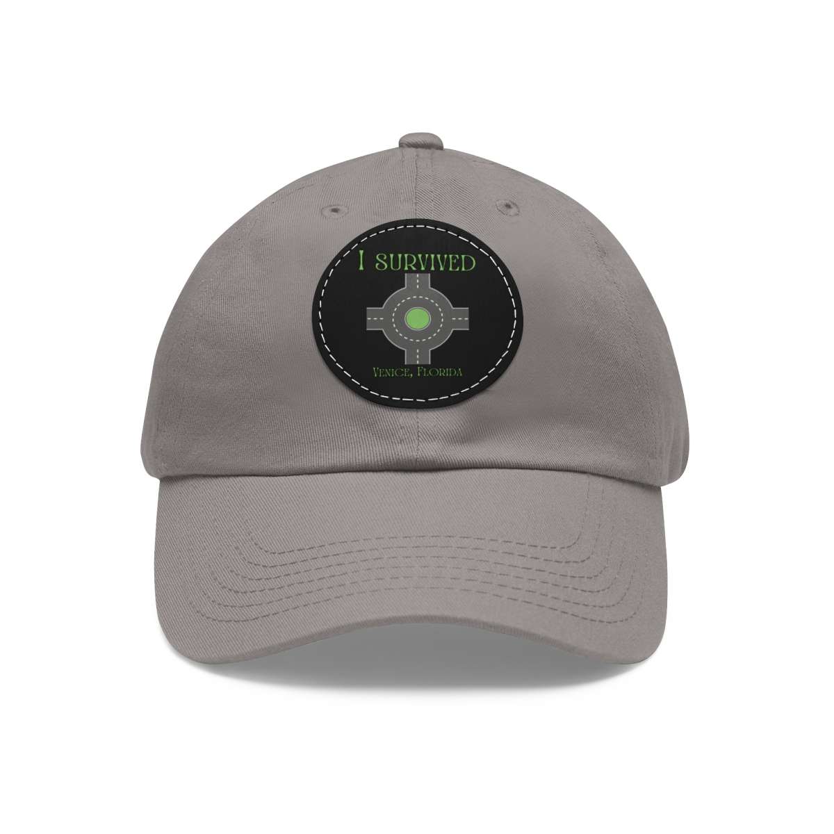 "I Survived" Leather Patch Hat - Conquer the Roundabout of Doom! - Image 71