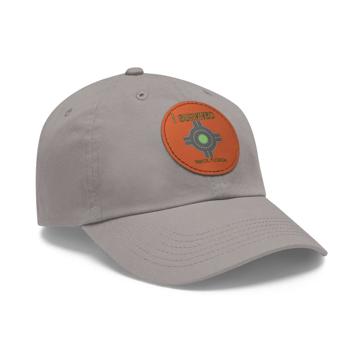 "I Survived" Leather Patch Hat - Conquer the Roundabout of Doom! - Image 79