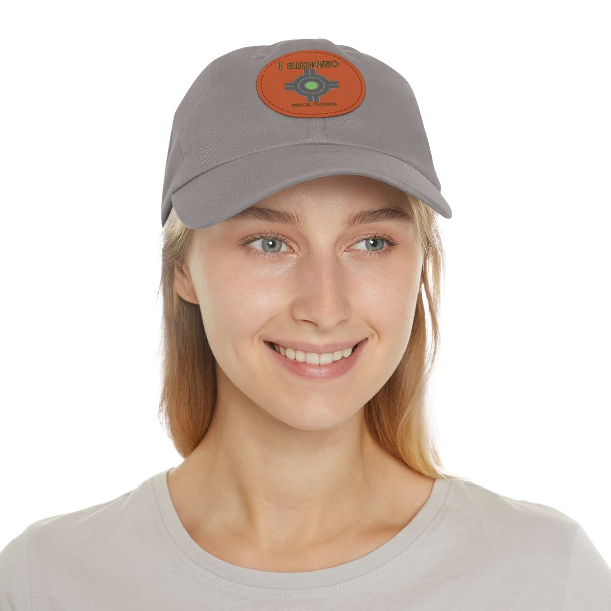 "I Survived" Leather Patch Hat - Conquer the Roundabout of Doom! - Image 81