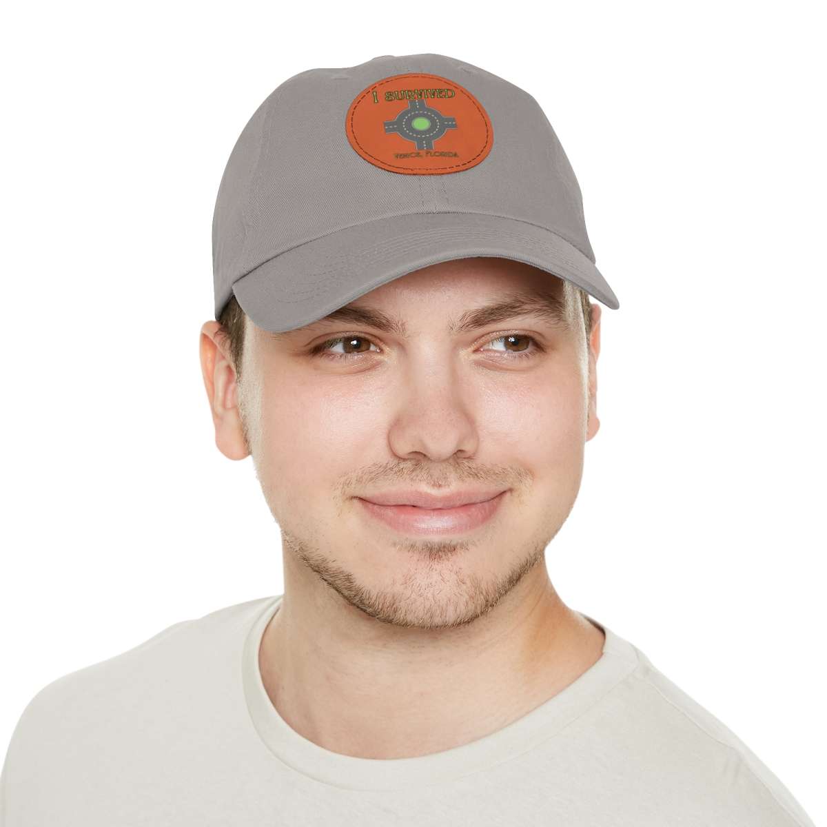 "I Survived" Leather Patch Hat - Conquer the Roundabout of Doom! - Image 82