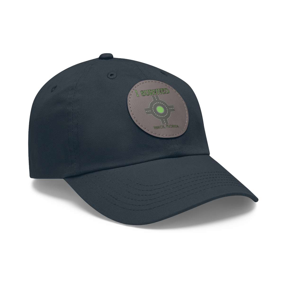 "I Survived" Leather Patch Hat - Conquer the Roundabout of Doom! - Image 44