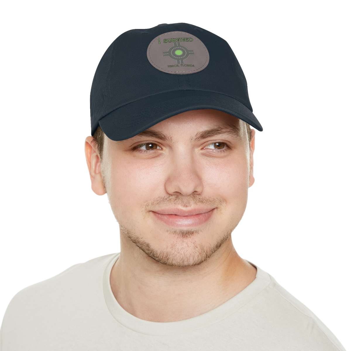 "I Survived" Leather Patch Hat - Conquer the Roundabout of Doom! - Image 47