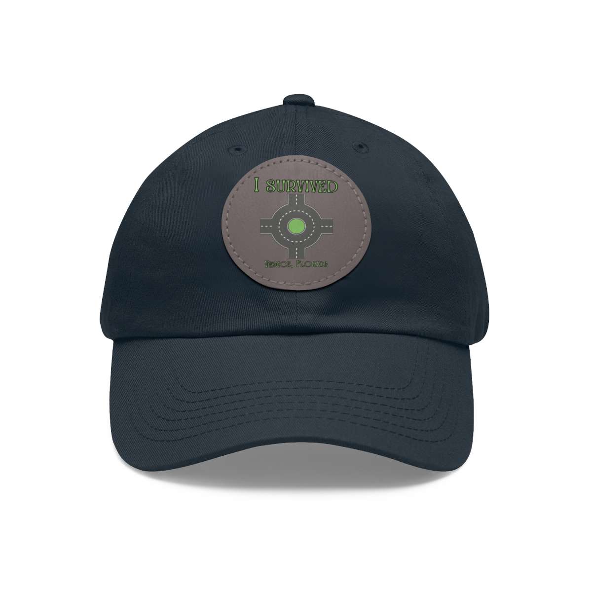 "I Survived" Leather Patch Hat - Conquer the Roundabout of Doom! - Image 43