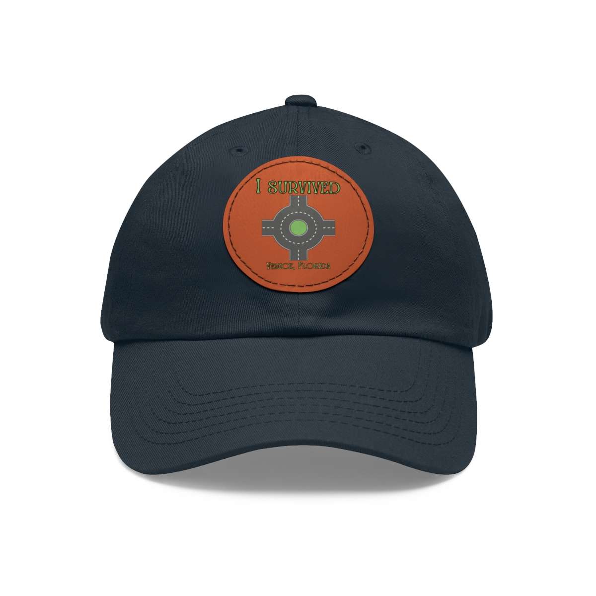 "I Survived" Leather Patch Hat - Conquer the Roundabout of Doom! - Image 50
