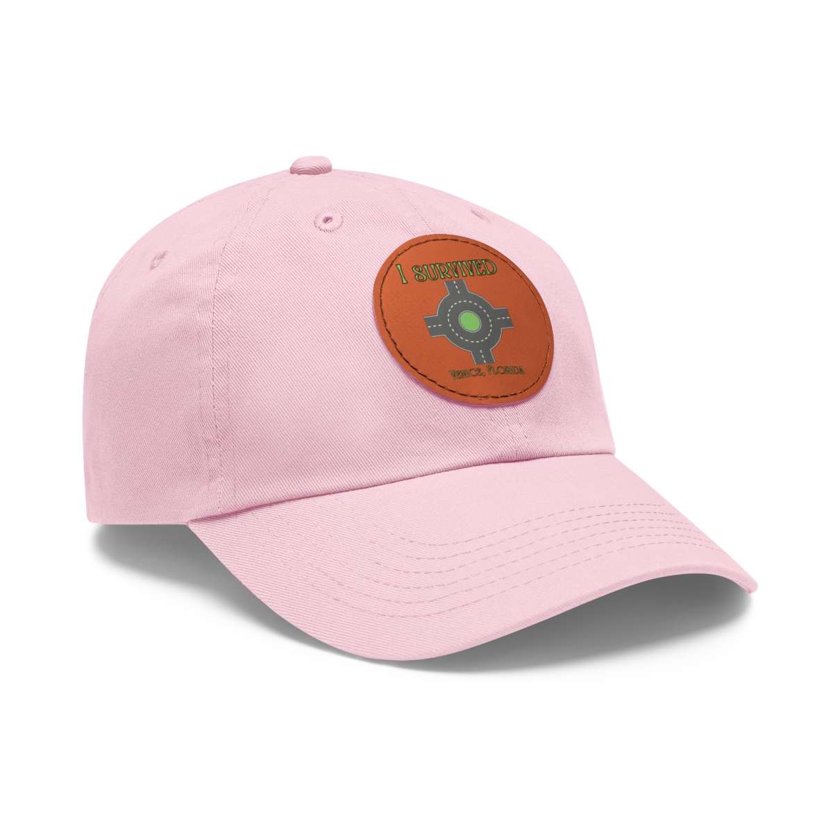 "I Survived" Leather Patch Hat - Conquer the Roundabout of Doom! - Image 58