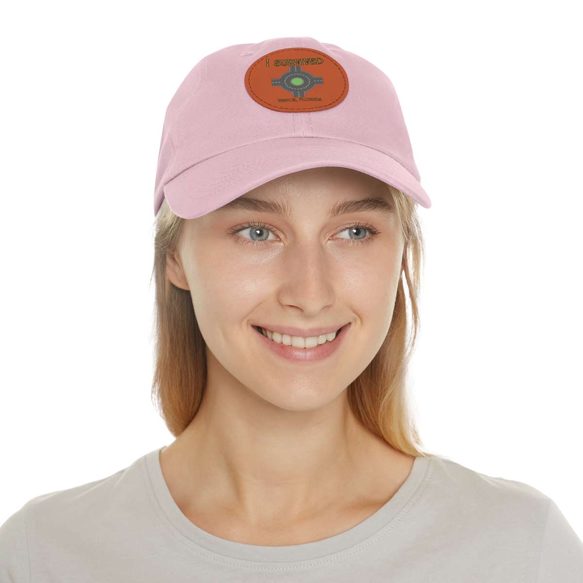 "I Survived" Leather Patch Hat - Conquer the Roundabout of Doom! - Image 60