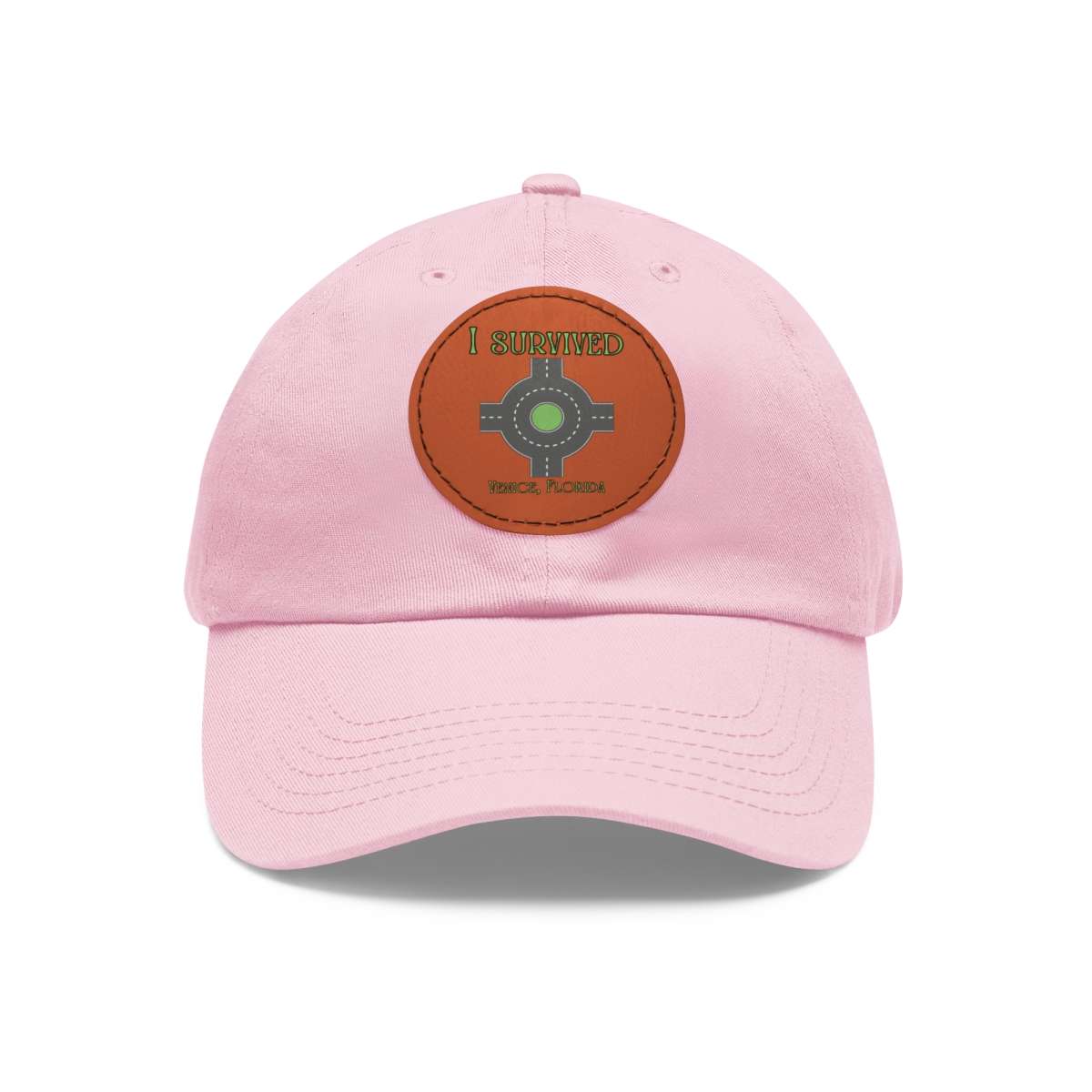 "I Survived" Leather Patch Hat - Conquer the Roundabout of Doom! - Image 57