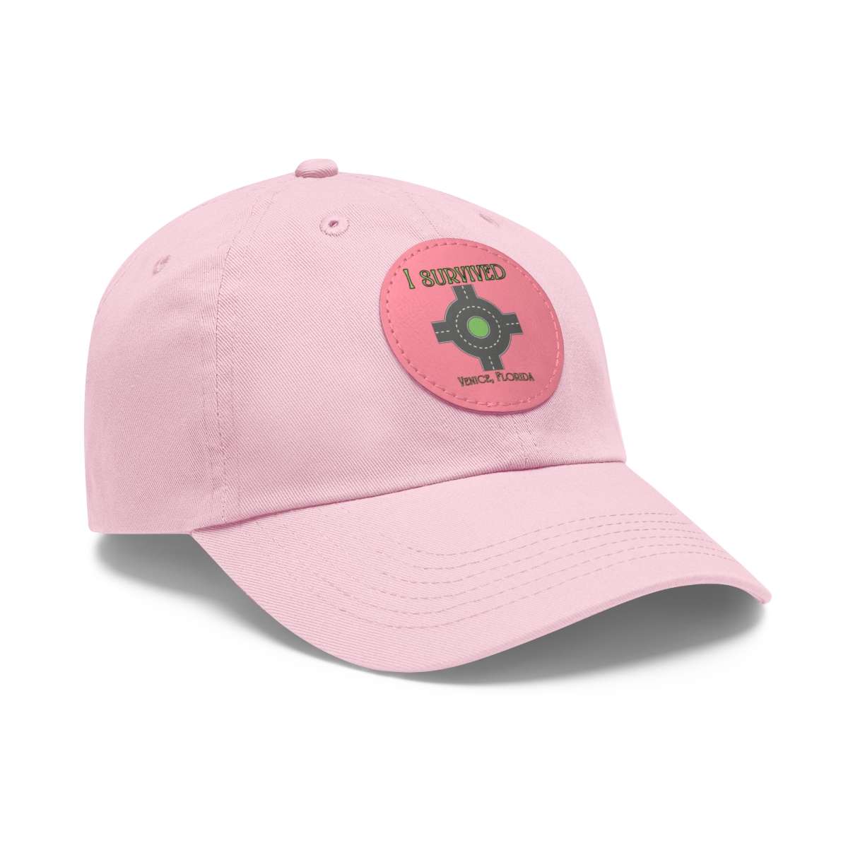 "I Survived" Leather Patch Hat - Conquer the Roundabout of Doom! - Image 65