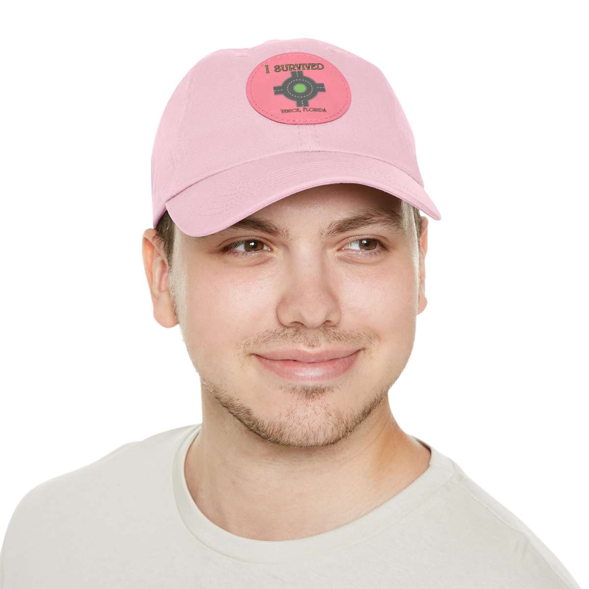 "I Survived" Leather Patch Hat - Conquer the Roundabout of Doom! - Image 68