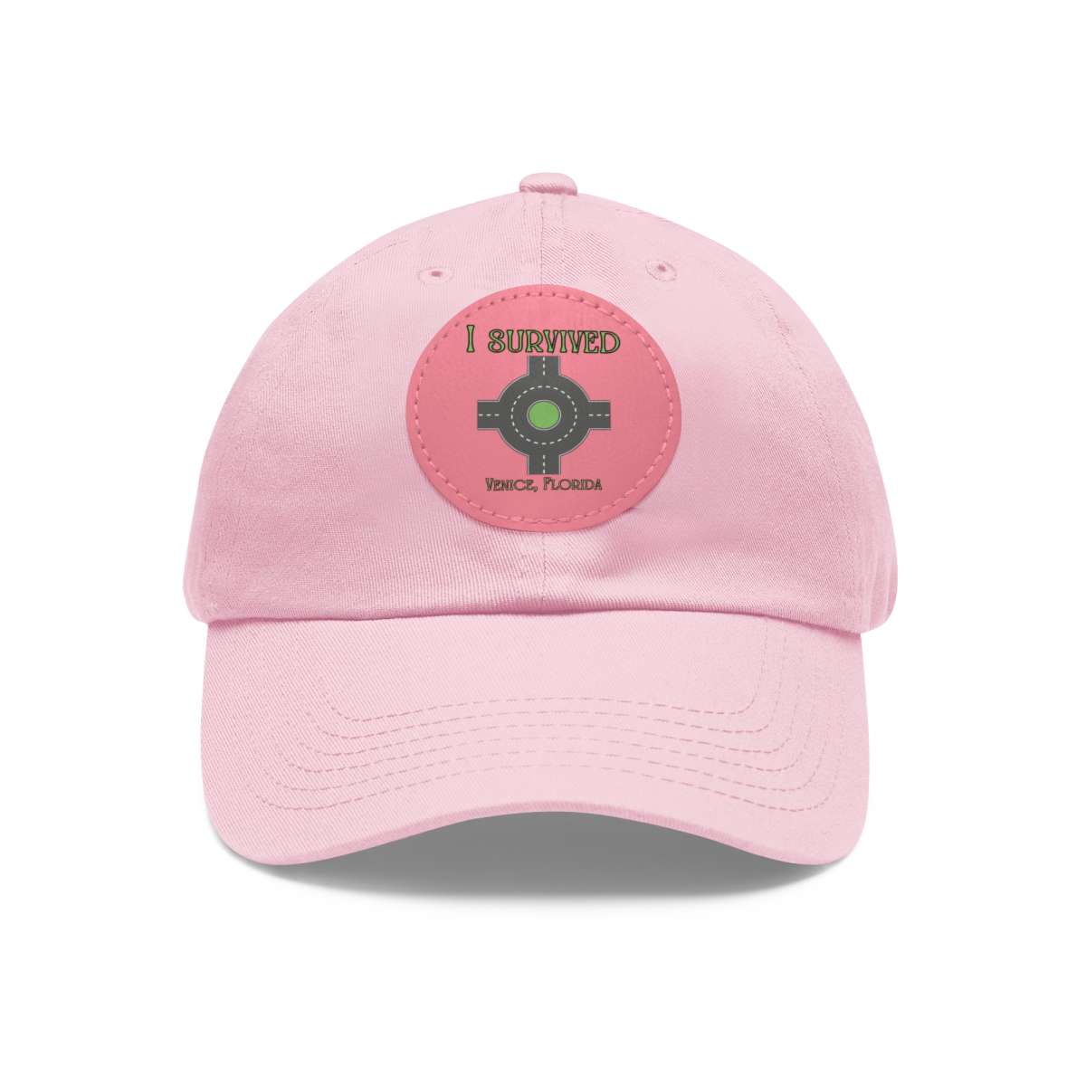 "I Survived" Leather Patch Hat - Conquer the Roundabout of Doom! - Image 64