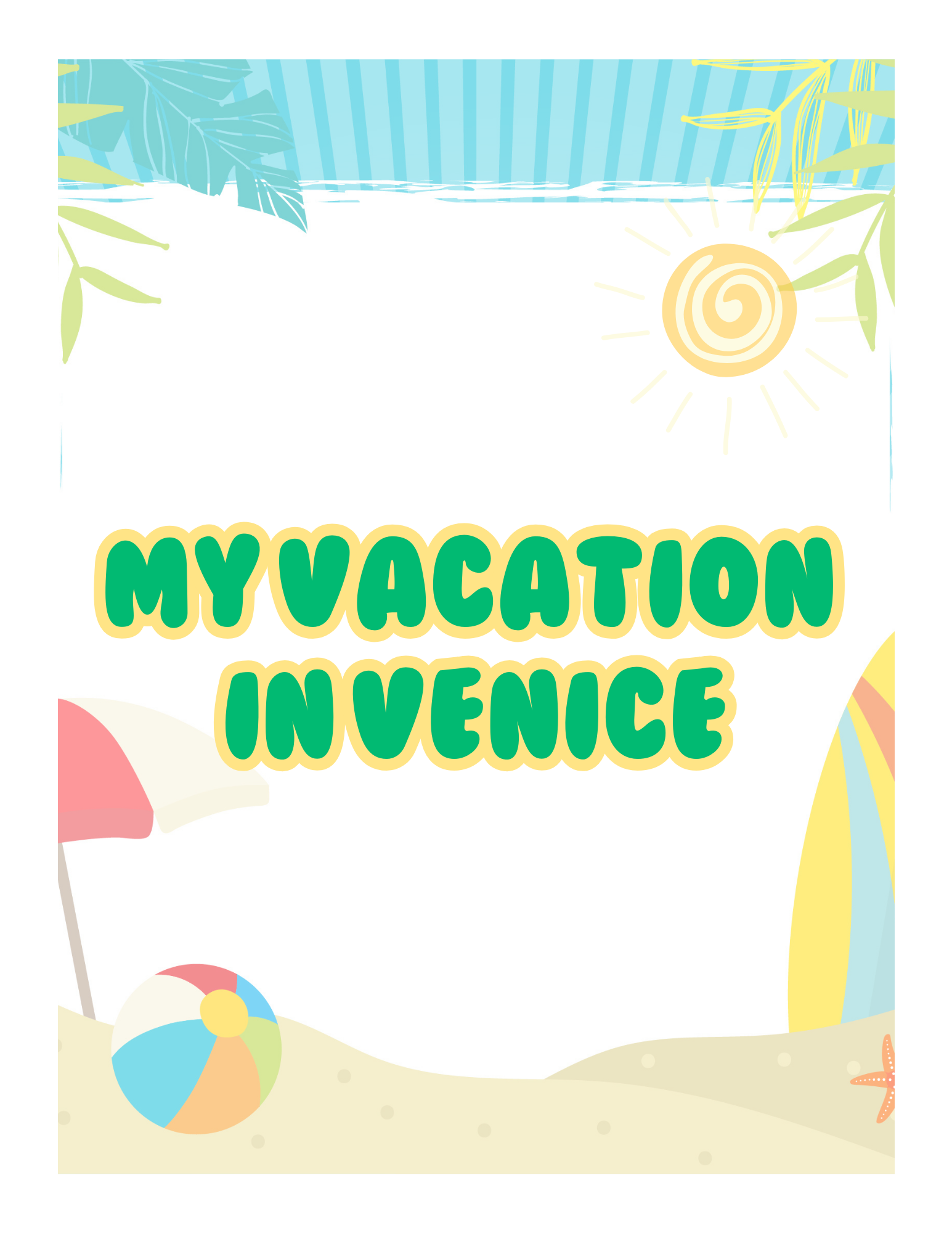 Our Vacation in Venice: Kids Printable Activity Book