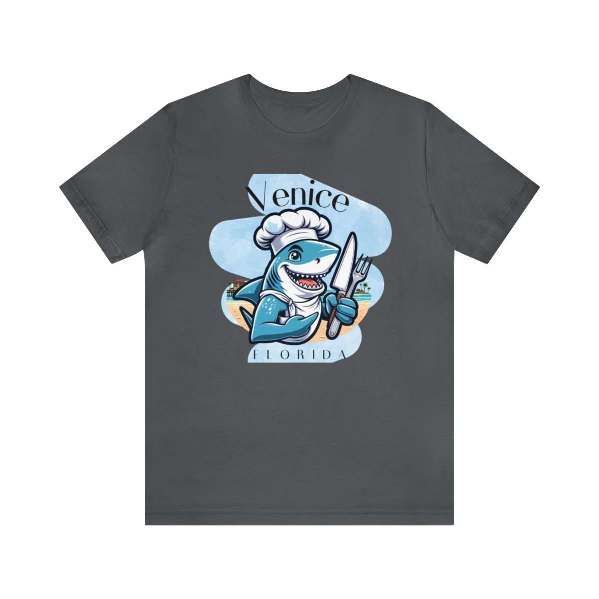 Venice Foodies Shark Chef Adult Tee - Image 2
