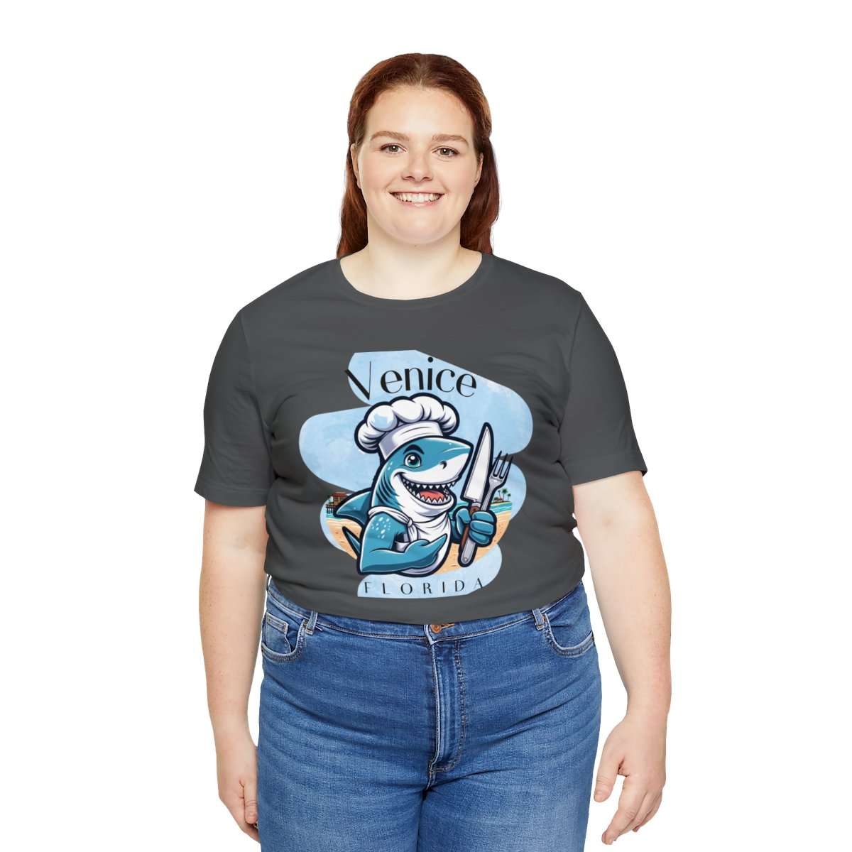 Venice Foodies Shark Chef Adult Tee - Image 8