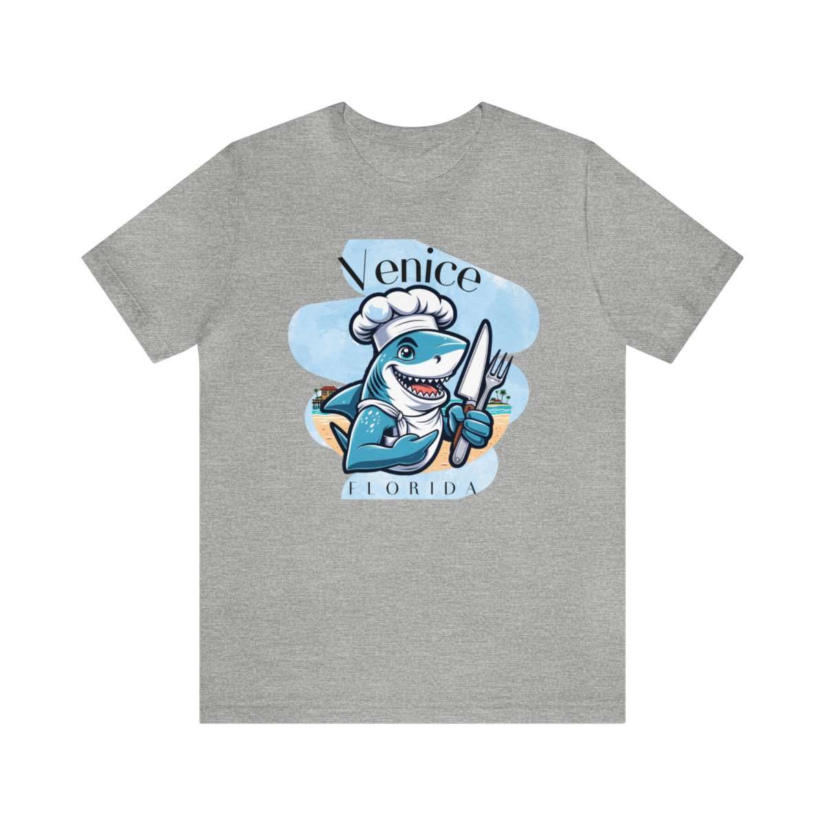 Venice Foodies Shark Chef Adult Tee - Image 158
