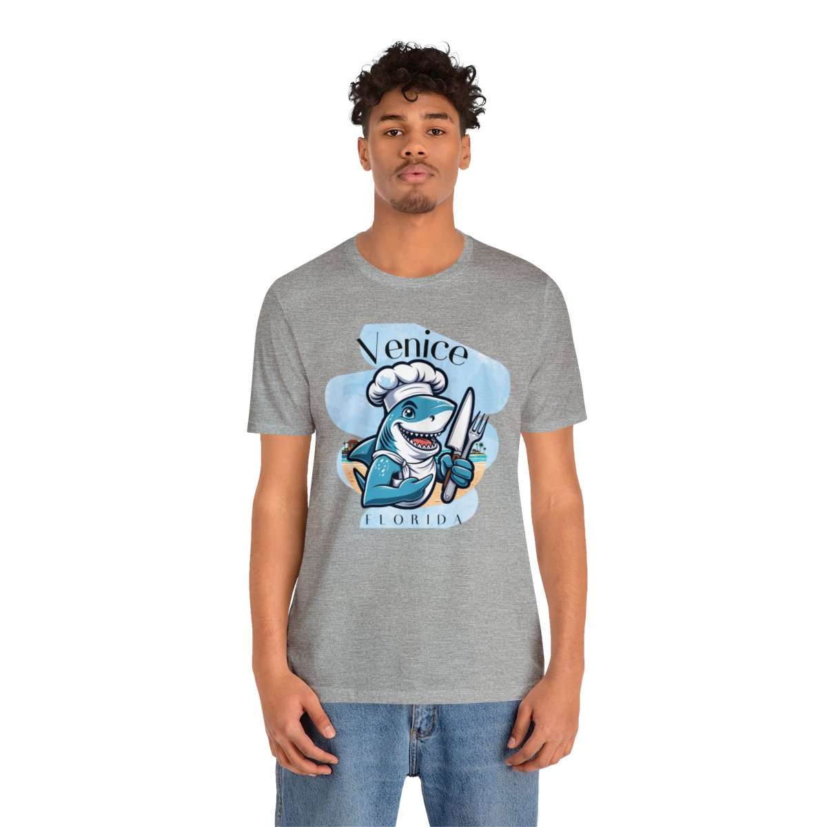 Venice Foodies Shark Chef Adult Tee - Image 161