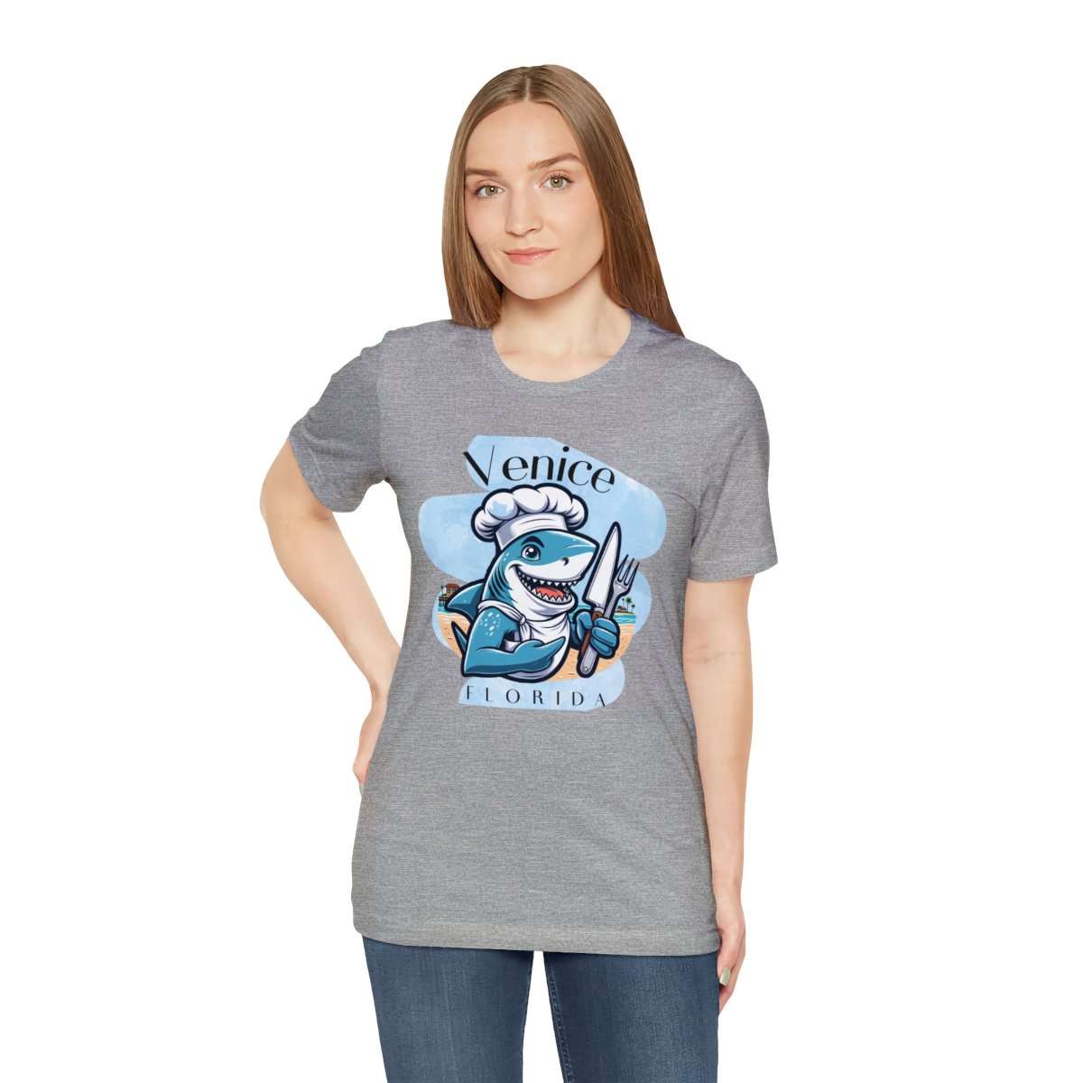 Venice Foodies Shark Chef Adult Tee - Image 162