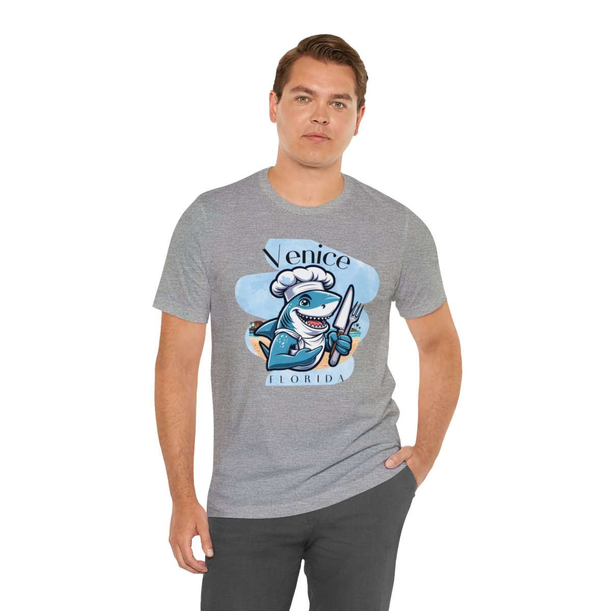 Venice Foodies Shark Chef Adult Tee - Image 163