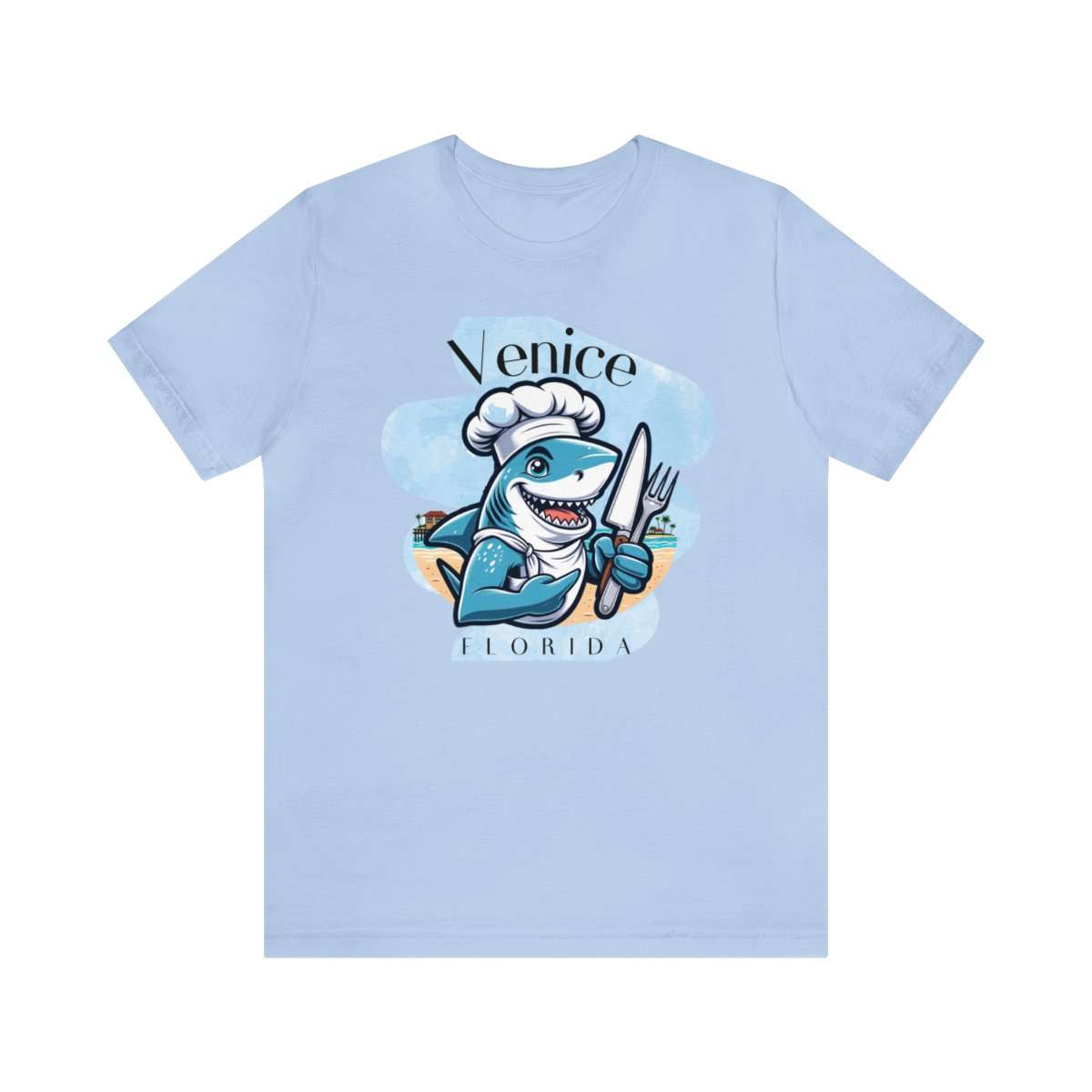 Venice Foodies Shark Chef Adult Tee - Image 134