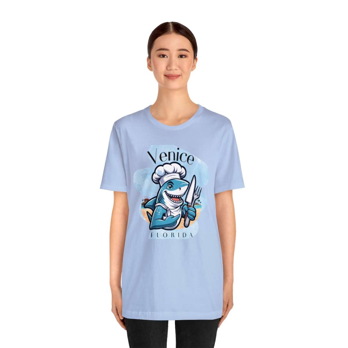 Venice Foodies Shark Chef Adult Tee - Image 136