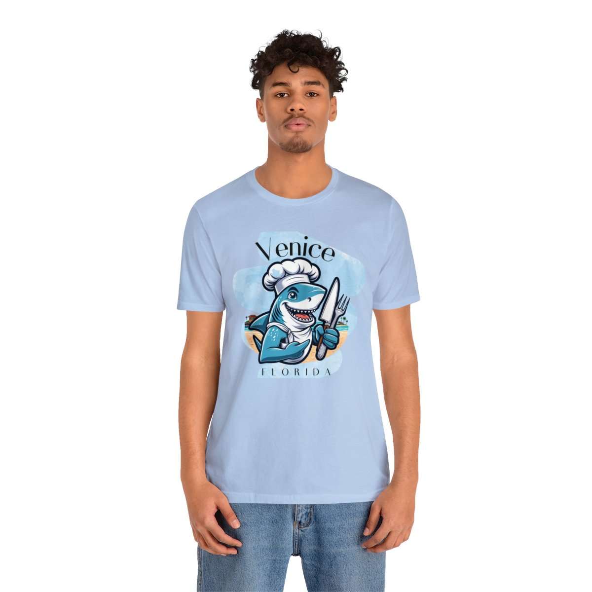 Venice Foodies Shark Chef Adult Tee - Image 137