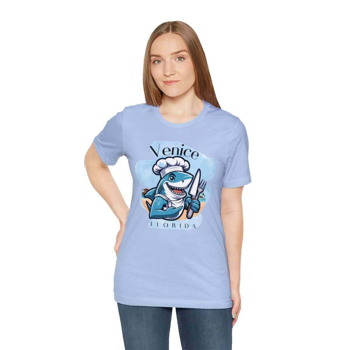 Venice Foodies Shark Chef Adult Tee - Image 138