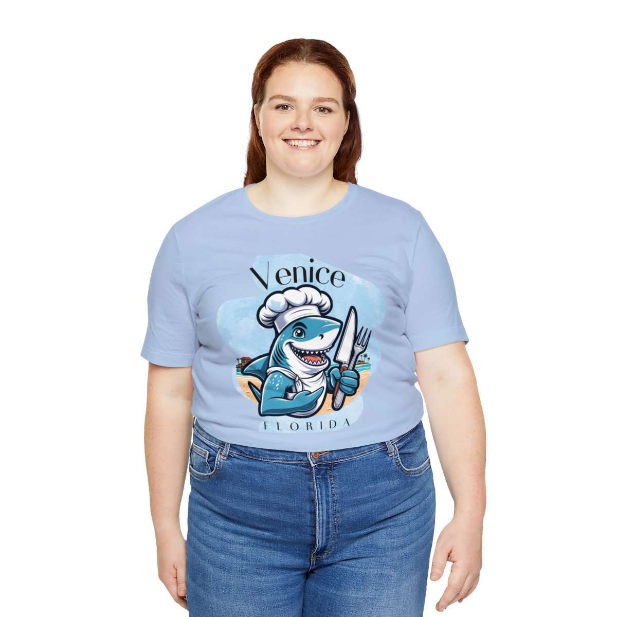 Venice Foodies Shark Chef Adult Tee - Image 140
