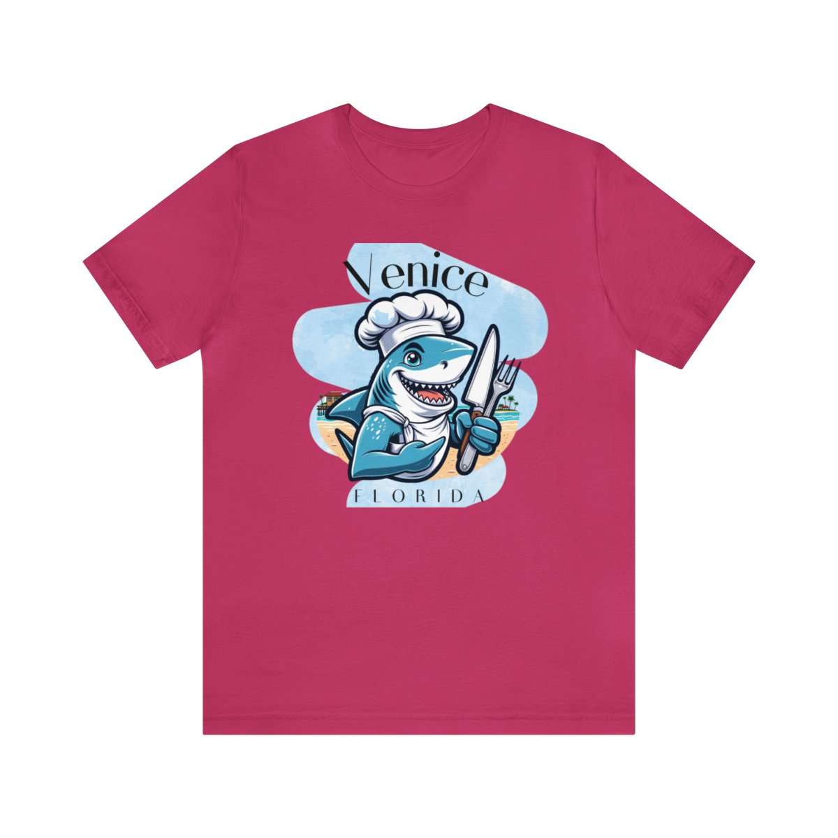 Venice Foodies Shark Chef Adult Tee - Image 182