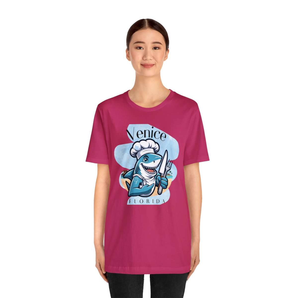 Venice Foodies Shark Chef Adult Tee - Image 184