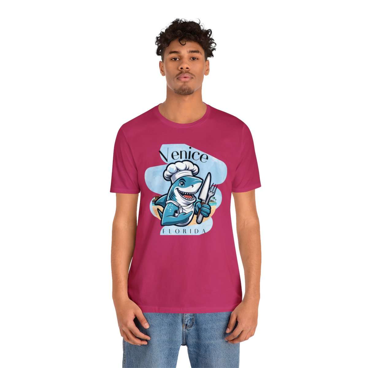 Venice Foodies Shark Chef Adult Tee - Image 185