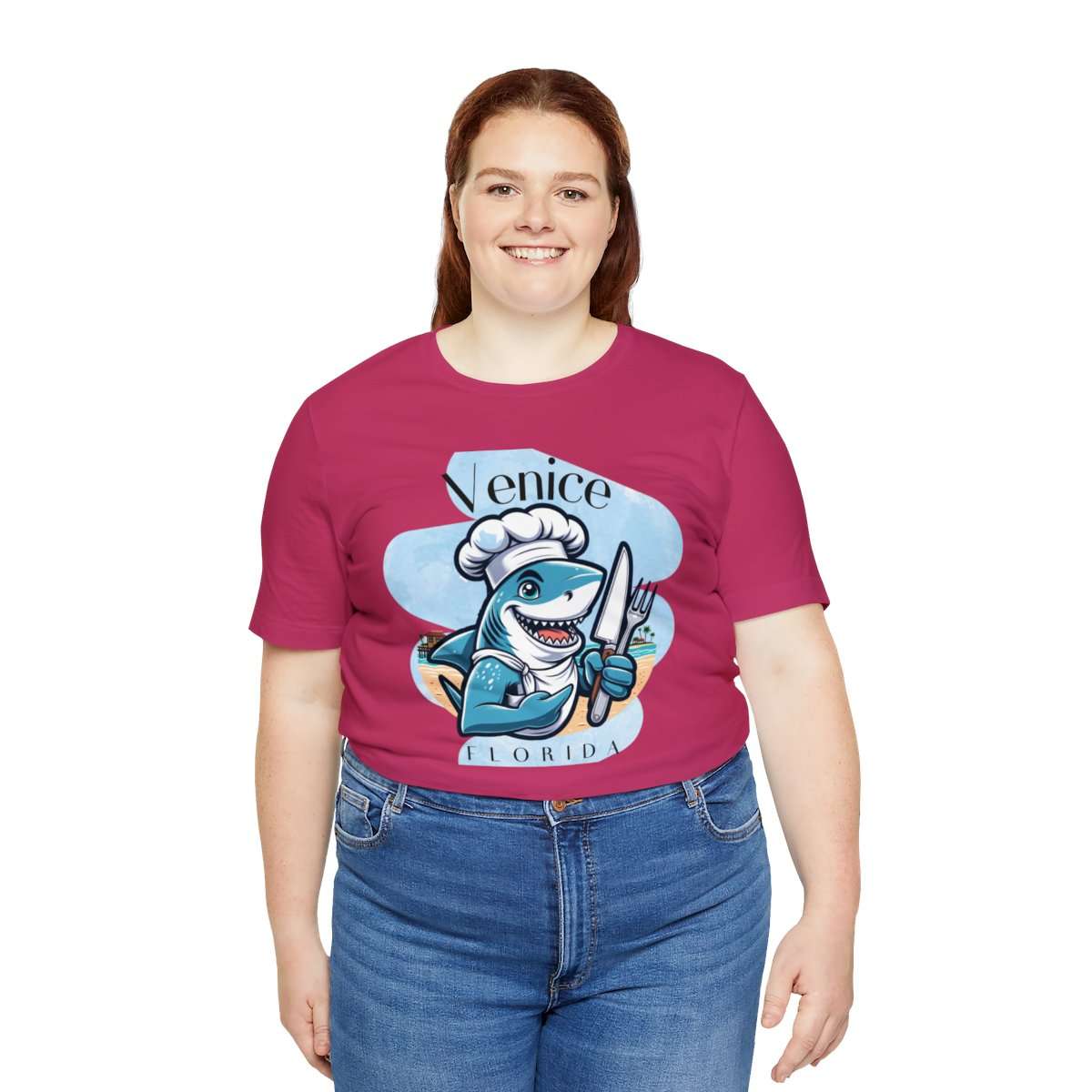 Venice Foodies Shark Chef Adult Tee - Image 188
