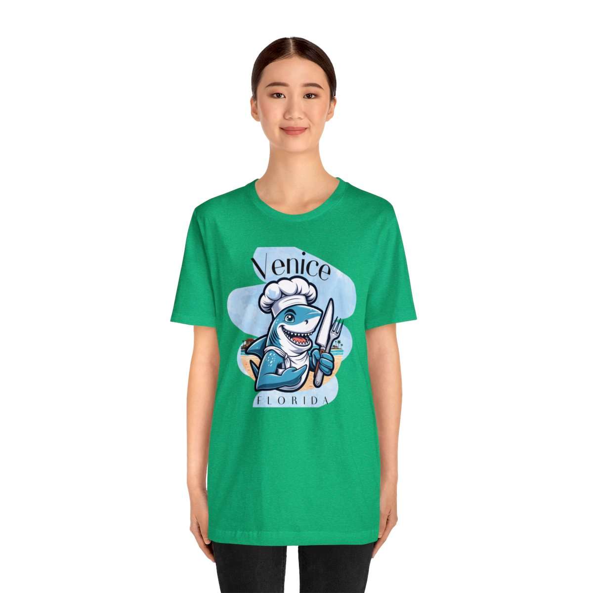 Venice Foodies Shark Chef Adult Tee - Image 112