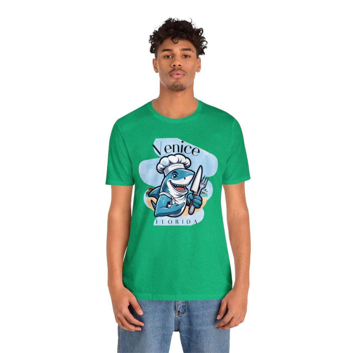 Venice Foodies Shark Chef Adult Tee - Image 113