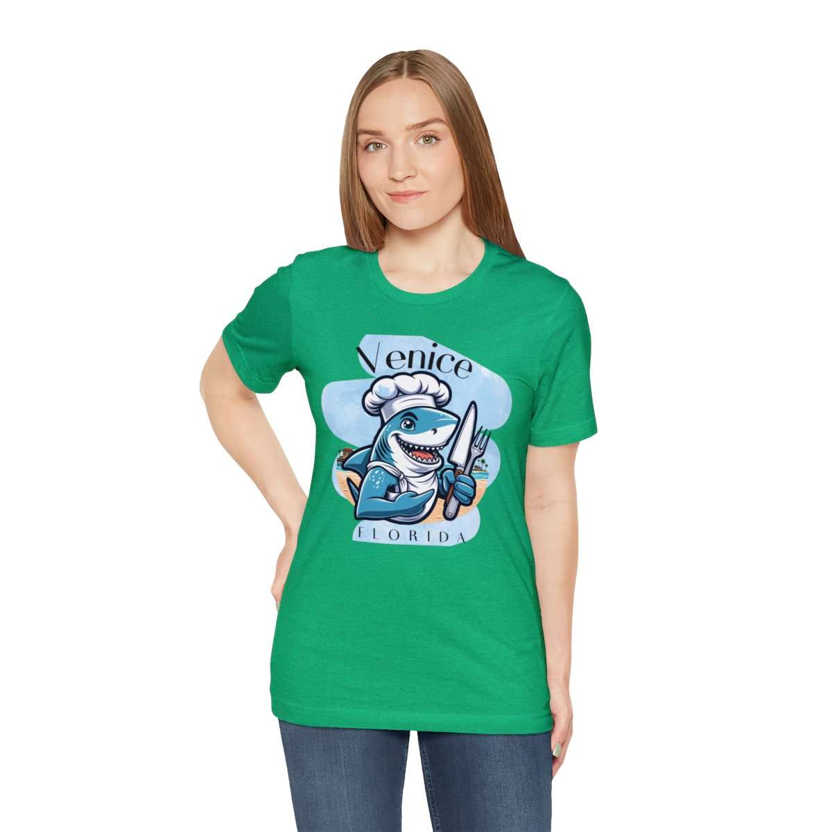 Venice Foodies Shark Chef Adult Tee - Image 114