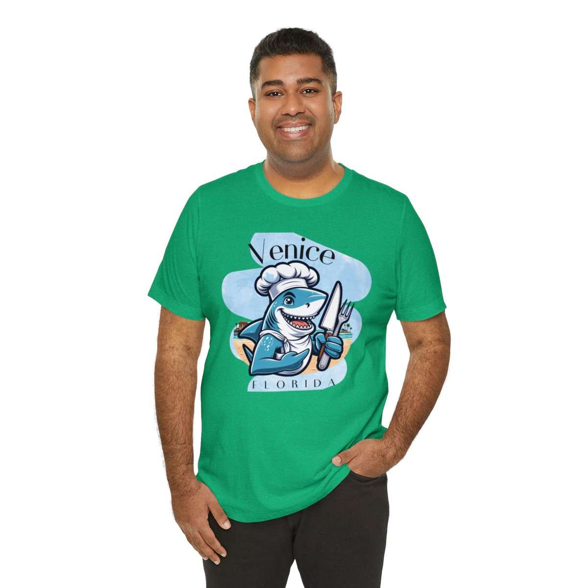 Venice Foodies Shark Chef Adult Tee - Image 117