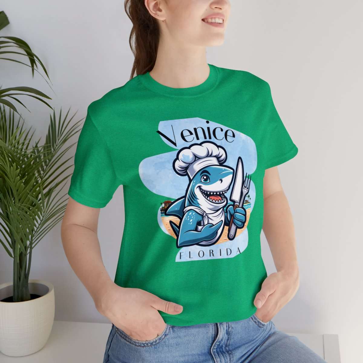 Venice Foodies Shark Chef Adult Tee - Image 118