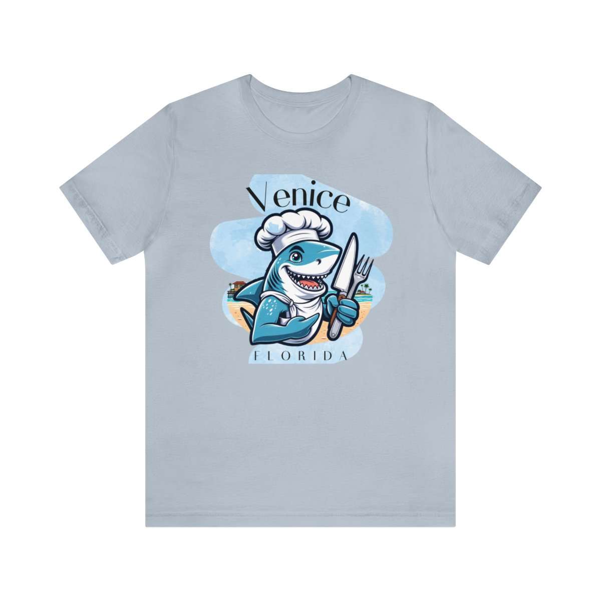 Venice Foodies Shark Chef Adult Tee - Image 146