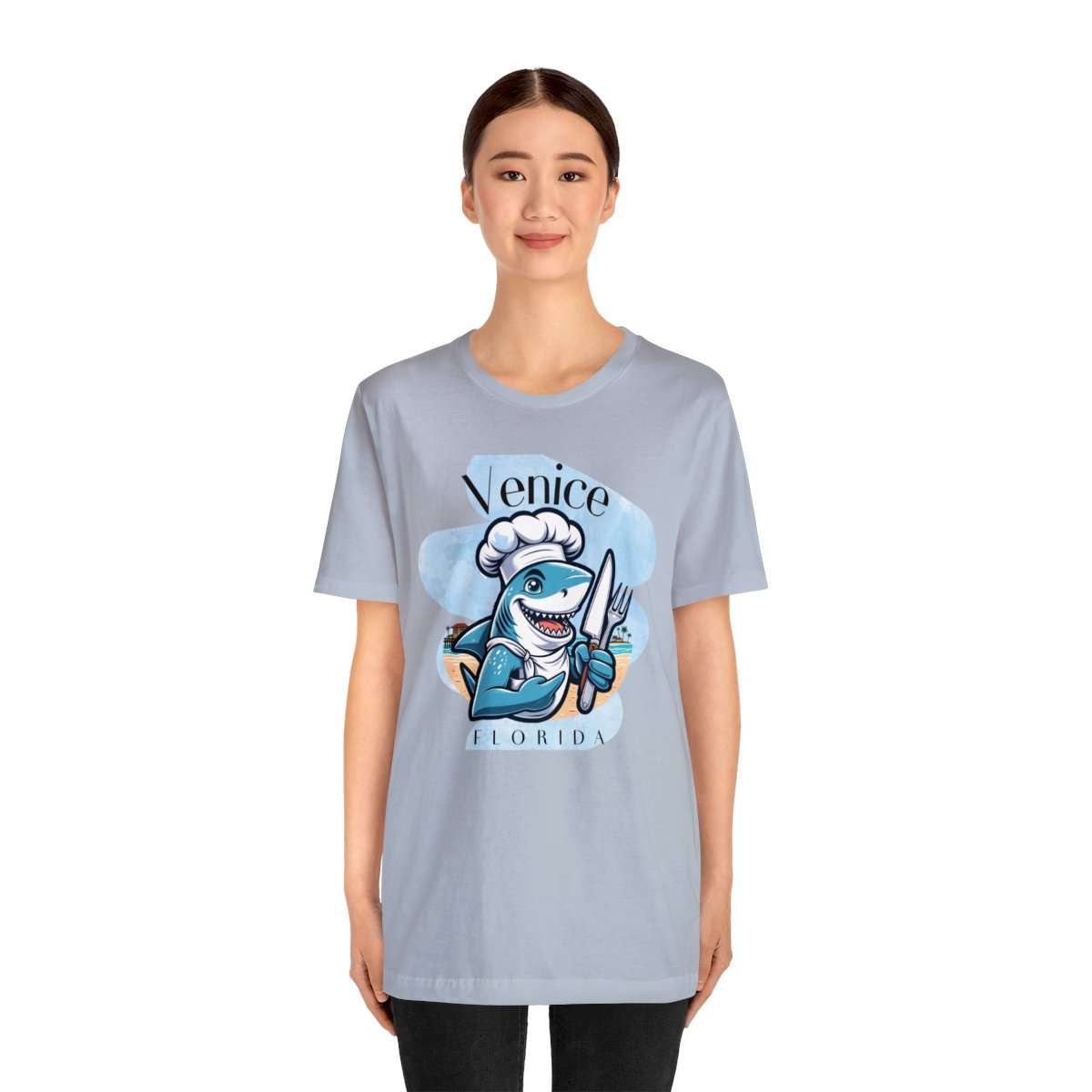 Venice Foodies Shark Chef Adult Tee - Image 148