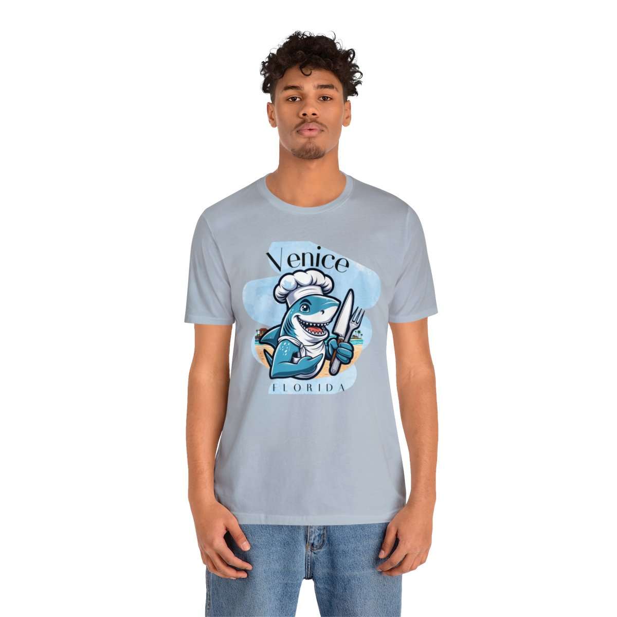 Venice Foodies Shark Chef Adult Tee - Image 149