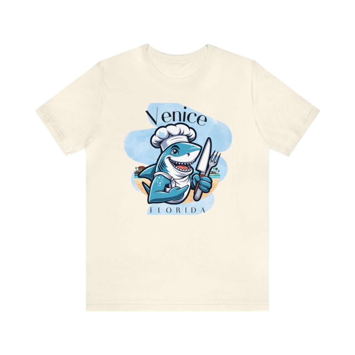Venice Foodies Shark Chef Adult Tee - Image 50