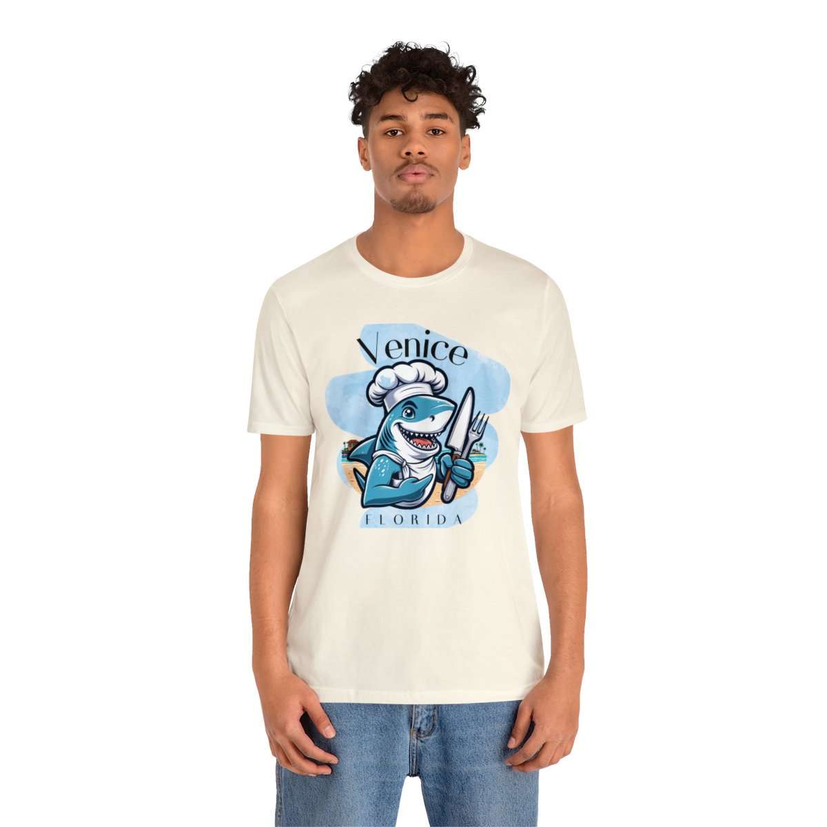 Venice Foodies Shark Chef Adult Tee - Image 53