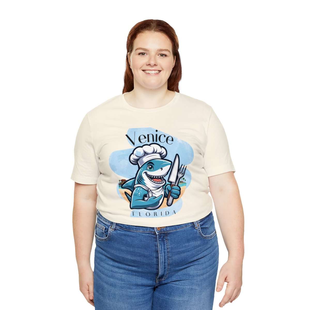 Venice Foodies Shark Chef Adult Tee - Image 56
