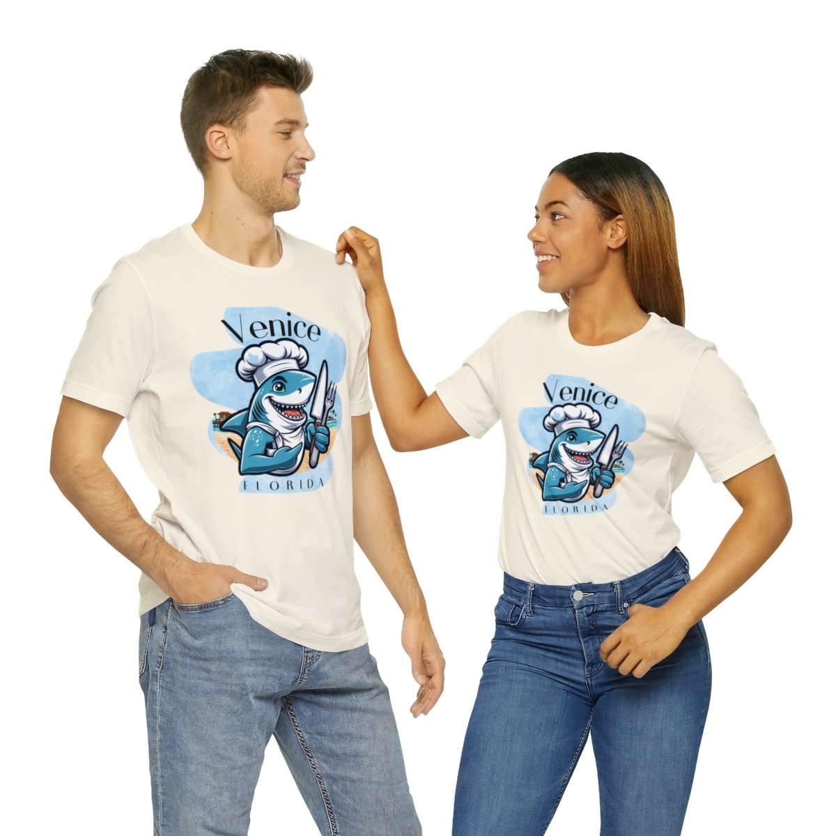 Venice Foodies Shark Chef Adult Tee - Image 49