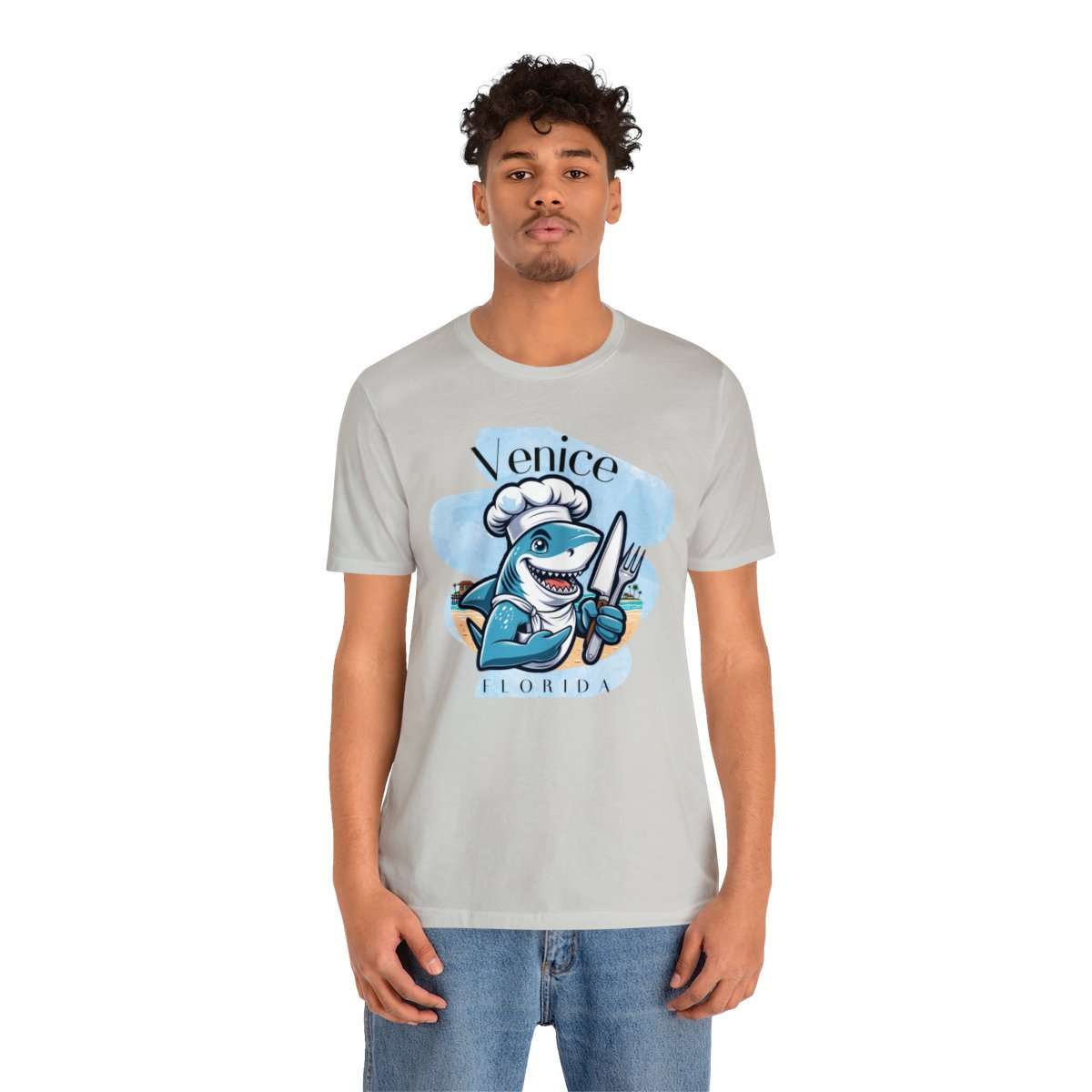 Venice Foodies Shark Chef Adult Tee - Image 77