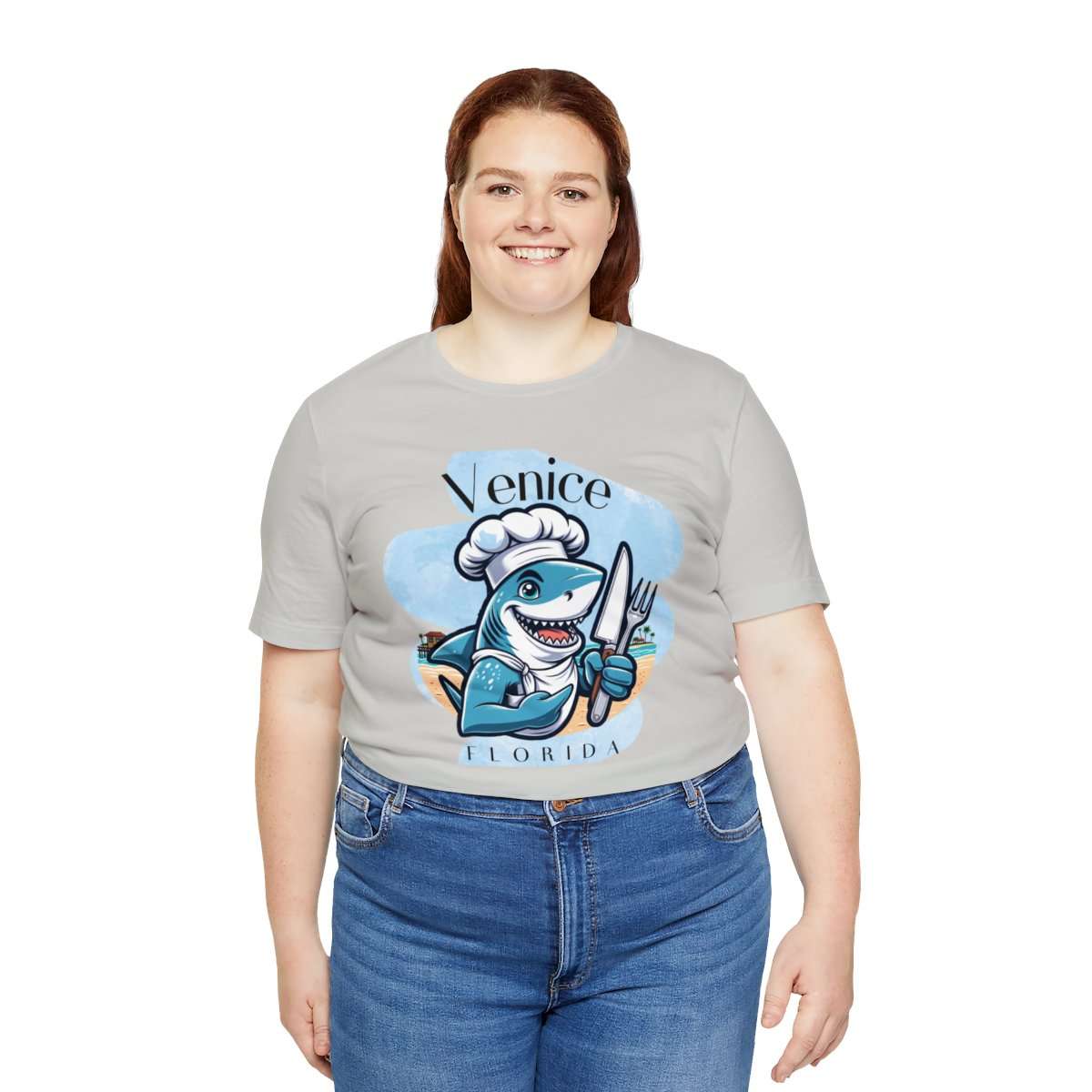 Venice Foodies Shark Chef Adult Tee - Image 80